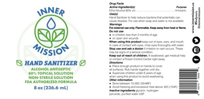 236 mL Package Label (Im Hand Sanitizer 8oz)